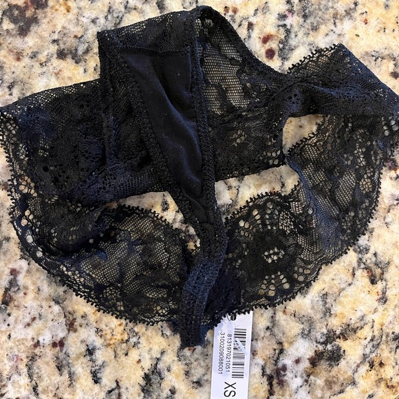 NWT Joe’s Jeans Black Lace Thong Stretch Waist Size XS Extra Small - Picture 5 of 5